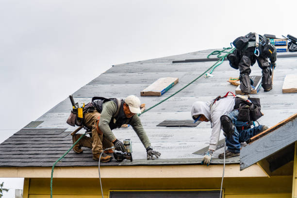 Professional Roof Installation technician working in Cincinnatus, NY